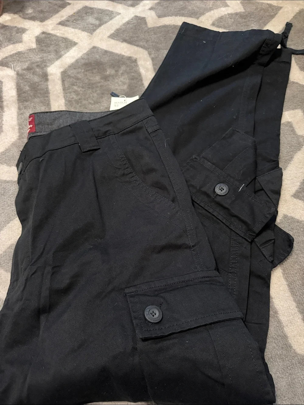 Match men’s black 38X34 cargo pants / NEW